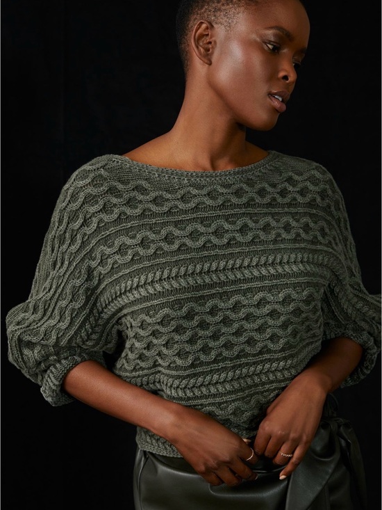 Pilcro Sweaters - Pilcro Anthropologie Micro Fisherman Cable-Knit Sweater - Sz XL